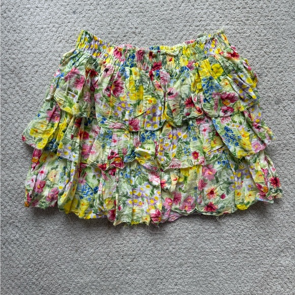 LoveShackFancy Dresses & Skirts - LoveShackFancy Brynlee tiered ruffle mini skirt size S